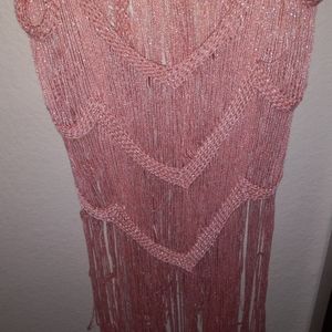 Pink fringed dress